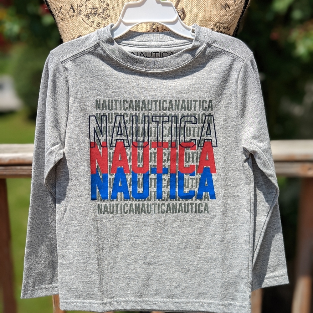 Nautica L/S knit shirt size 4, NWT